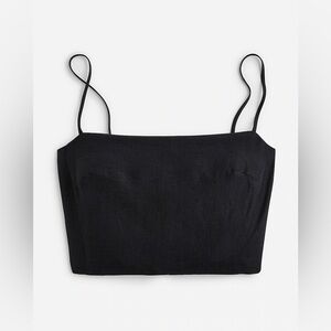 J Crew Tie-back linen-cupro blend tank top